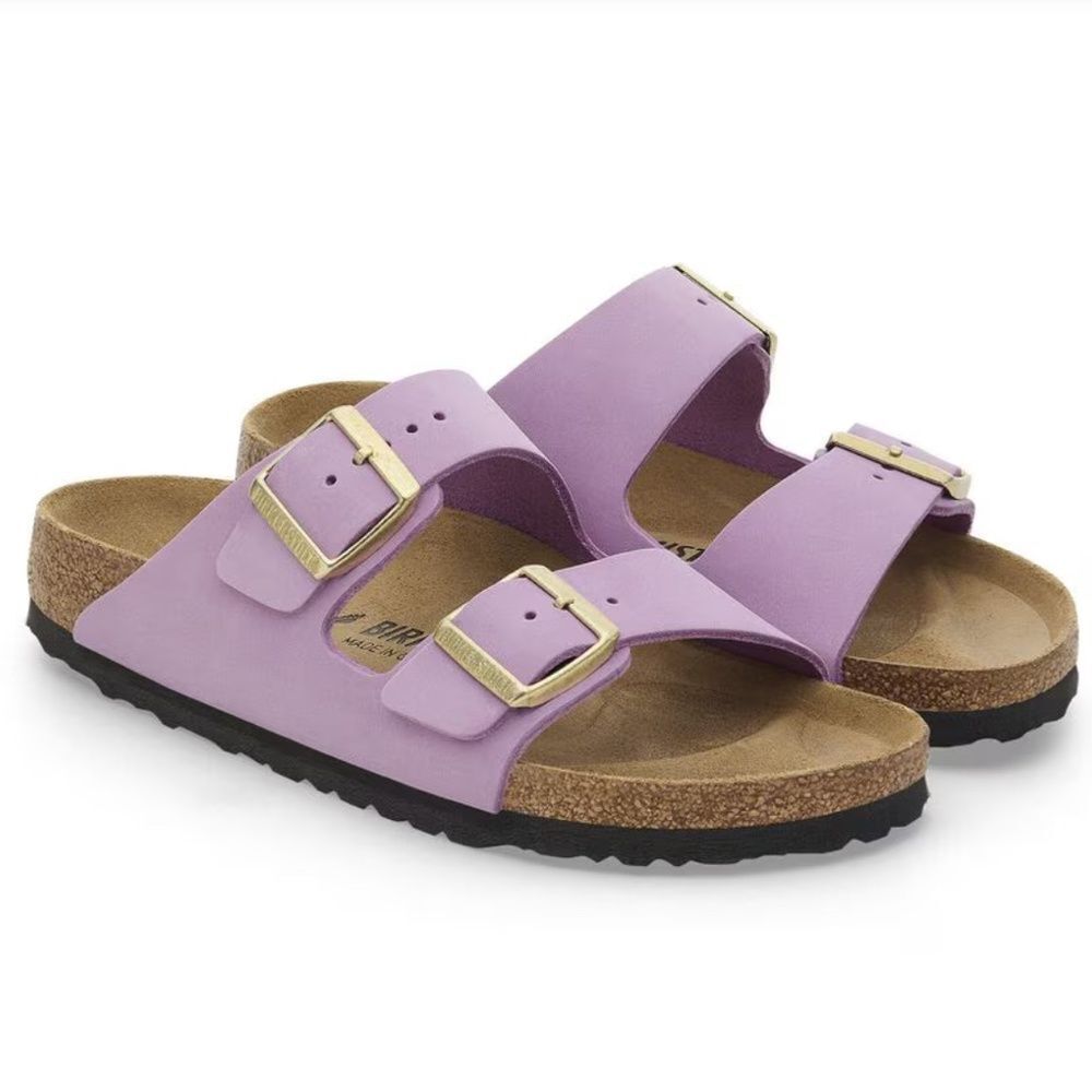 Birkenstock Nubuck Leather Arizona Sandals - Picture 4 of 5